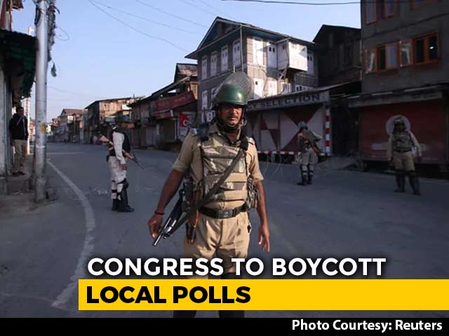 Congress To Boycott Local Elections In J&K Over Detention Of Leaders