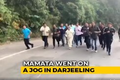 Watch: Mamata Banerjee Jogs 10 km With Entourage In Hills Of Darjeeling Watch: Mamata Banerjee Jogs 10 km With Entourage In Hills Of Darjeeling