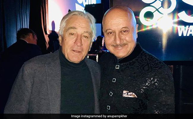 When Anupam Kher Met 'The Ultimate <i>Godfather</i> Of Actors' Robert De Niro. See Pics