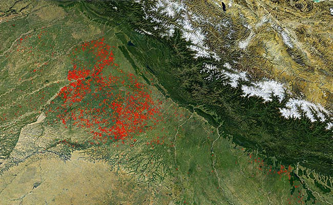 "NASA Images Show Spurt In Crop Burning In Punjab, Haryana": Delhi