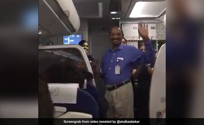 Watch: ISRO Chief K Sivan Gets A Surprise Aboard IndiGo Flight