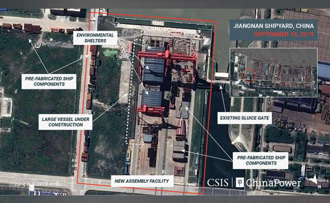 Satellite Images Show China Building Aircraft Carrier "Factory": Experts