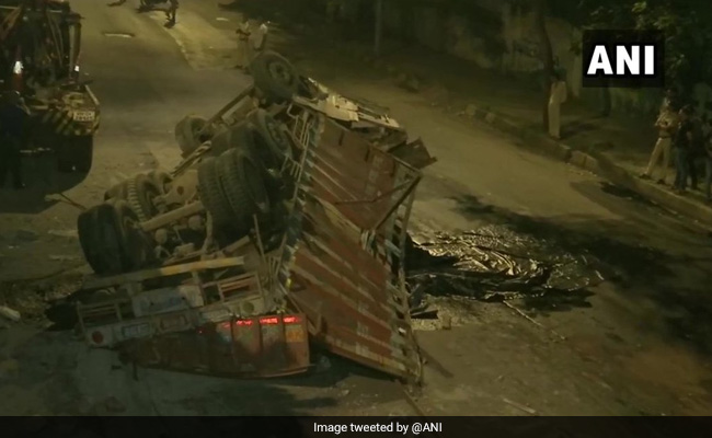 Speeding Truck Falls Off Flyover In Mumbai, 4 Injured