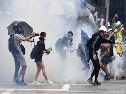 Hong Kong Police Fire Tear Gas As Thousands Defy Mask Ban To Protest Hong Kong Police Fire Tear Gas As Thousands Defy Mask Ban To Protest