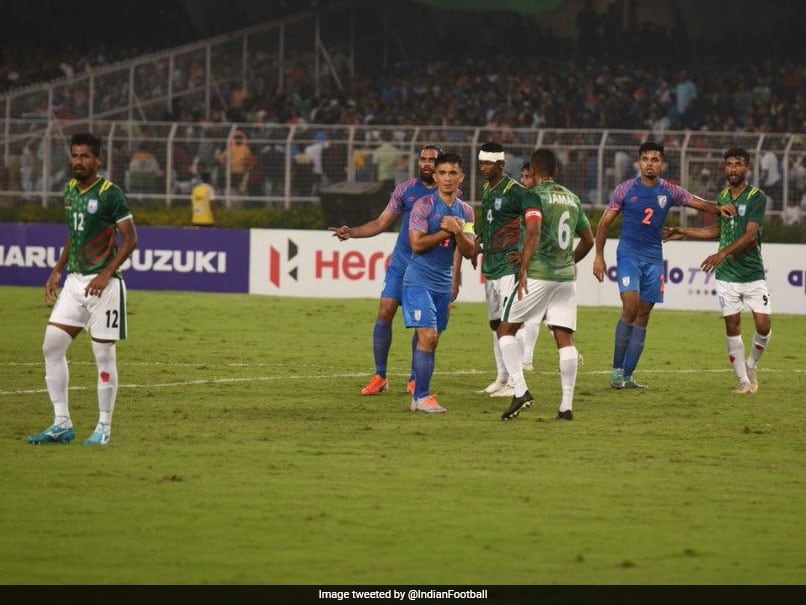 Sunil Chhetri Says "Dressing Room Is Disappointed" After Indias Draw Against Bangladesh Sunil Chhetri Says "Dressing Room Is Disappointed" After Indias Draw Against Bangladesh