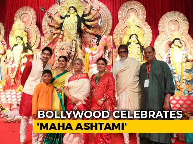 Bachchans Celebrate Durga Puja With Kajol And Other Stars