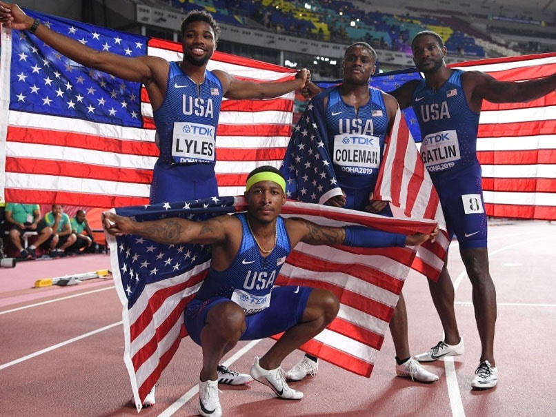 World Athletics Championships: Justin Gatlin Joy As US Lift Relay "Curse" World Athletics Championships: Justin Gatlin Joy As US Lift Relay "Curse"
