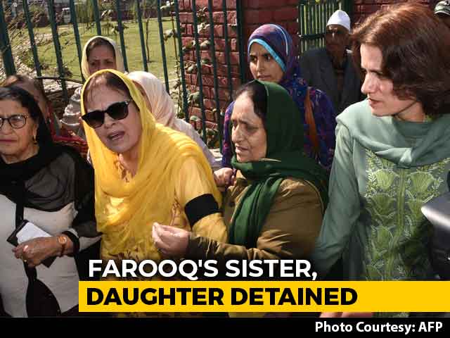 Farooq Abdullah's Sister, Daughter Detained During Protest In Srinagar