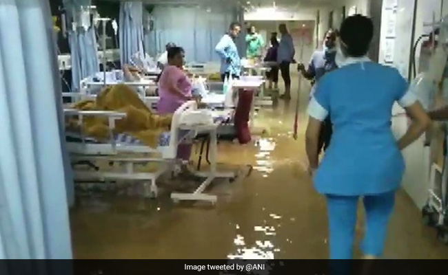 Water Enters Intensive Care Unit Of Hyderabad Hospital After Heavy Rain