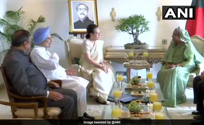 Bangladesh PM Sheikh Hasina Meets Sonia Gandhi And Manmohan Singh
