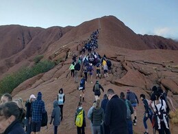 Hundreds In Australia Flock To Climb Uluru, Giant Monolith, For Last Time Hundreds In Australia Flock To Climb Uluru, Giant Monolith, For Last Time