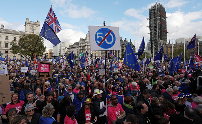 Angry Over Brexit, Thousands March To Parliament As MPs Debate Deal