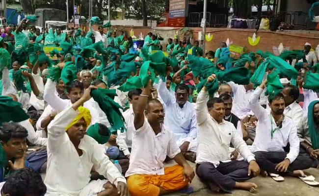 Karnataka Farmers Protest In Bengaluru Over Kalasa Banduri Water Project