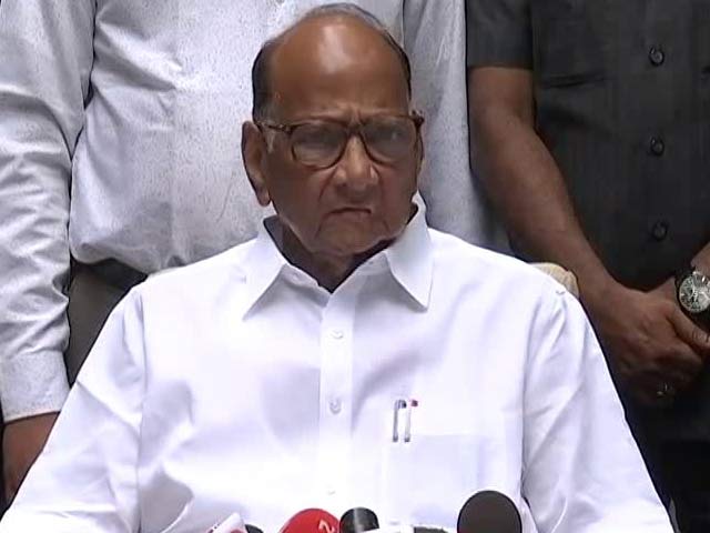 "Defectors Haven't Been Accepted By People," Says Sharad Pawar