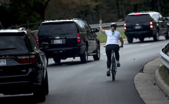 Cyclist Flipped Off Trump In Viral Pic, Lost Job. Now She's Running For Local Office