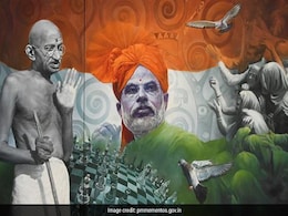 Painting Of PM, Mahatma Gandhi Receives Highest Bid At Mementos E-Auction Painting Of PM, Mahatma Gandhi Receives Highest Bid At Mementos E-Auction