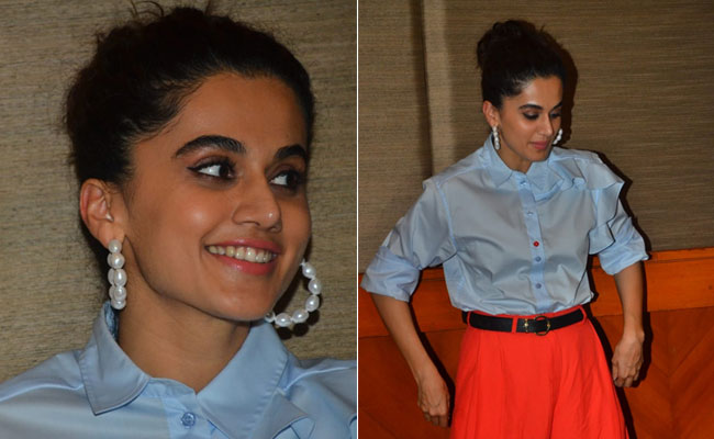 Taapsee Pannu Gives Pearl Earrings A Cool Modern Spin
