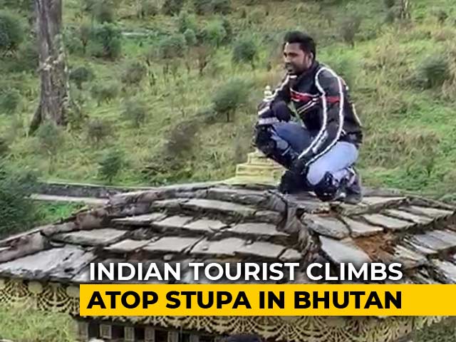 Indian Tourist On Camera Climbing Stupa In Bhutan Sparks Anger