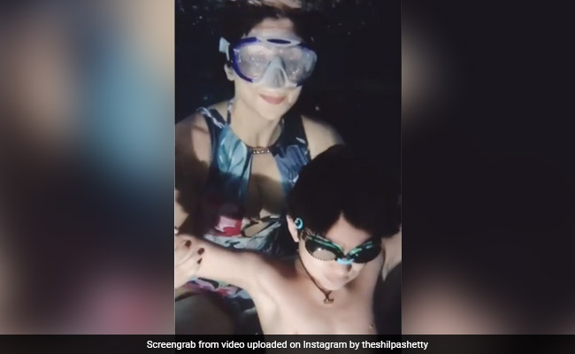 Shilpa Shetty And Son Viaan Underwater In Phuket. Take Notes