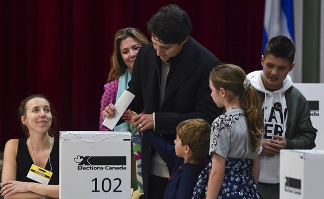 Canada's Justin Trudeau Projected To Form Minority Government: Exit Polls