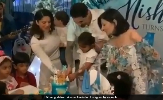 चार साल की हुई सनी लियोन की बिटिया निशा, इस प्यार से मनाया जन्मदिन- देखें Cute Viral Video