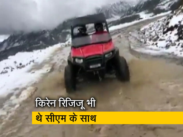 अरुणाचल प्रदेश के सीएम ने चीनी बॉर्डर के पास चलाई जीप