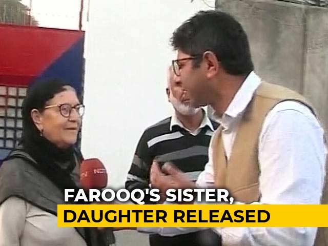 Farooq Abdullah's Sister, Daughter Released After 30 Hours In Prison