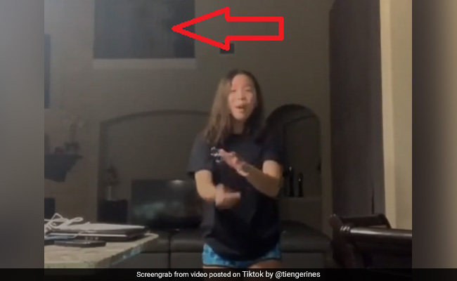 TikTok वीडियो बना रही थी लड़की, पीछे से निकली परछाई, देखकर डर गए लोग, बोले- 'भूत आया...' देखें Video