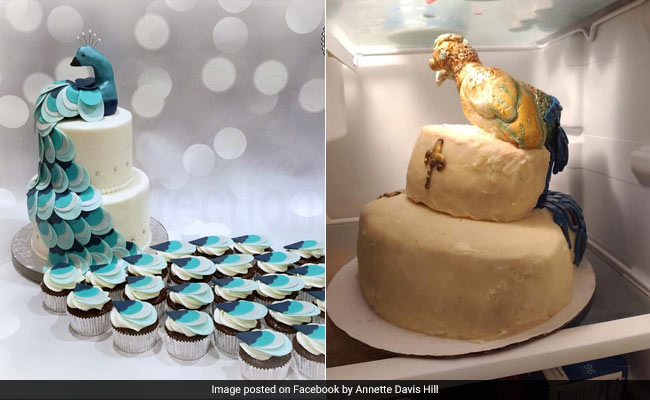 Bride Devastated By Peacock Cake That Looked Like "Lopsided Turkey"