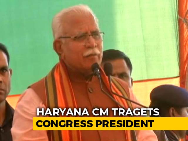 "<i>Mari Hui Chuhiya</i>": Haryana Chief Minister's Dig Over Sonia Gandhi's Post