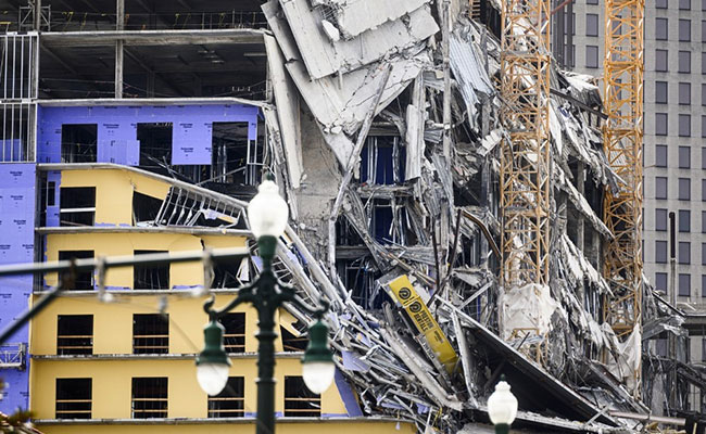 1 Dead, 18 Injured As Under-Construction Hotel Collapses In US