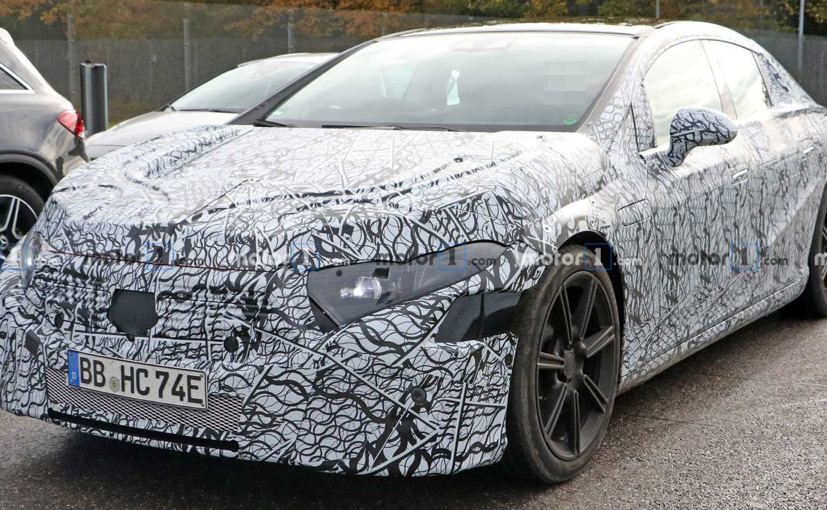 Mercedes EQS Spied Wearing Heavy Camouflage And Concealment Panels