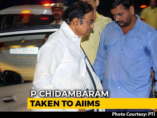 P Chidambaram, In Custody, Taken To AIIMS After Stomach Ache Complaint