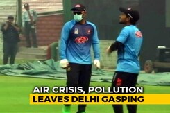 Bangladesh Player Trains With Pollution Mask Ahead Of 1st T20I In Delhi Bangladesh Player Trains With Pollution Mask Ahead Of 1st T20I In Delhi