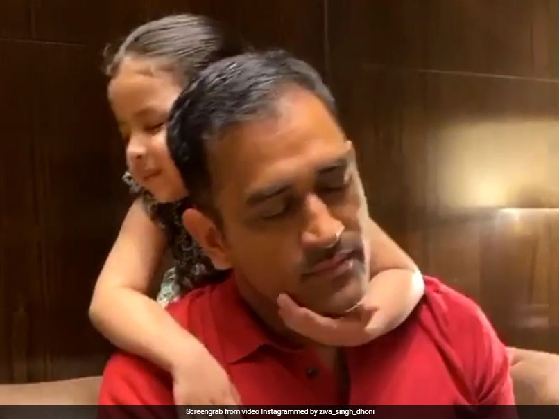 MS Dhoni Getting Massage, Cuddles From Daughter Ziva Is The Most Adorable Thing You Will See Today