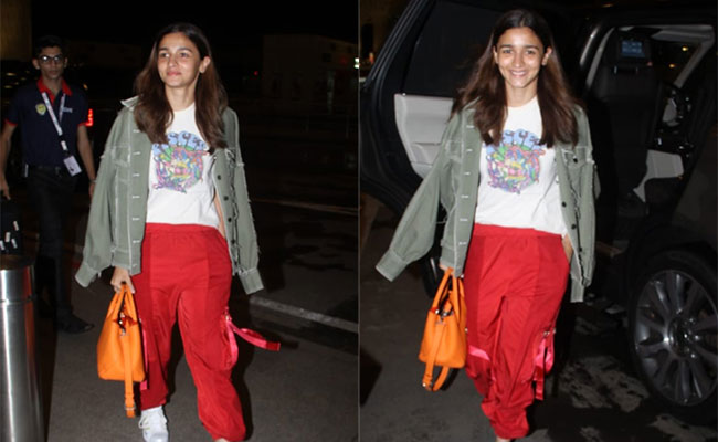 Alia Bhatt Brings Back Colourpop In A Pair Of Bright Red Pants