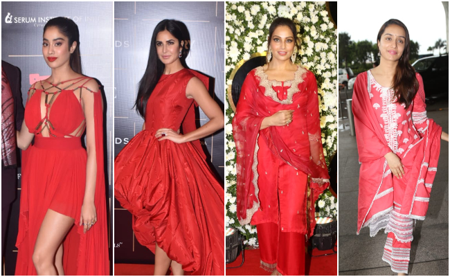 Katrina Kaif, Janhvi Kapoor To Bipasha Basu, Shraddha Kapoor, Celebs Paint The Town Red