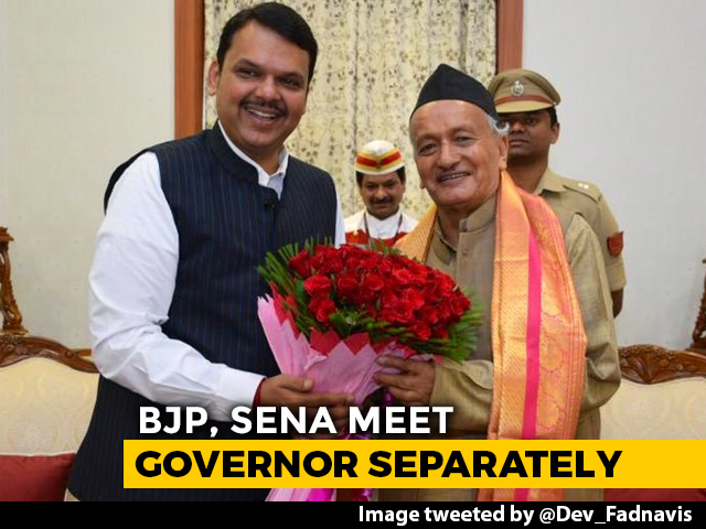 BJP, Sena Meet Governor Separately Amid Tussle Over Power-Sharing