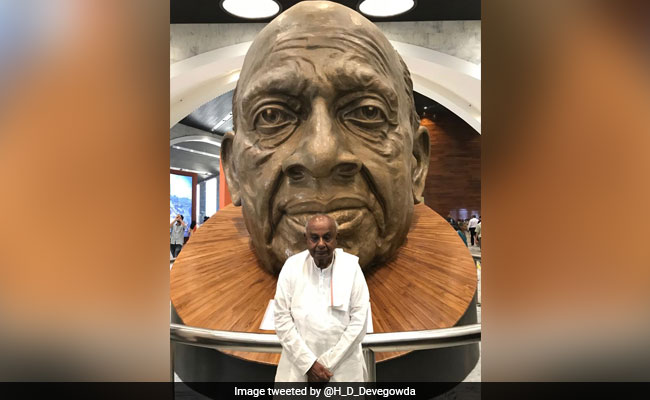 HD Devegowda Visits "Statue Of Unity", PM Modi Tweets "Happy To See Him"