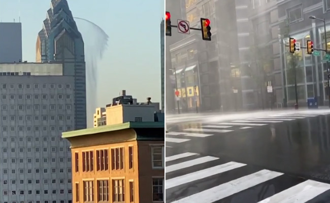 The Mysterious Case Of Water Gushing From Philadelphia Skyscraper