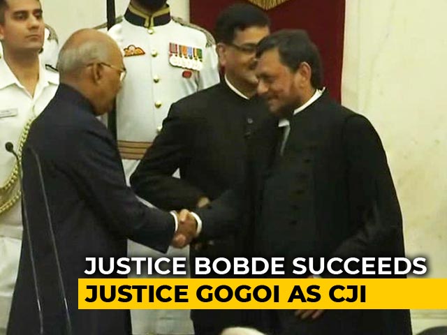 Justice SA Bobde Takes Oath As 47th Chief Justice Of India