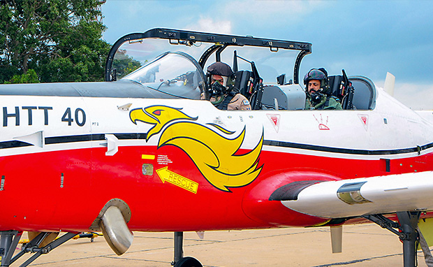 Air Force Chief Goes For Sortie On HAL's Trainer Aircraft