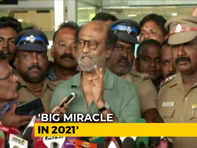 For 2021 Tamil Nadu Polls, Rajinikanth Promises "Miracle - 100 Per Cent"