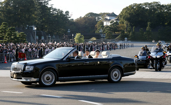 Japan Cheers New Emperor Naruhito In "Once In A Lifetime" Open-Top Car Parade