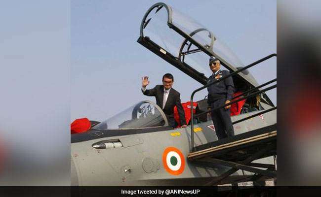 Japan Defence Minister Taro Kono Visits Hindan Air Base