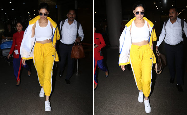 Deepika Padukone Brightens Up Athleisure In A Yellow Tracksuit