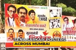 Bal Thackeray-Indira Gandhi Posters In Mumbai As Sena, Congress Ally Bal Thackeray-Indira Gandhi Posters In Mumbai As Sena, Congress Ally