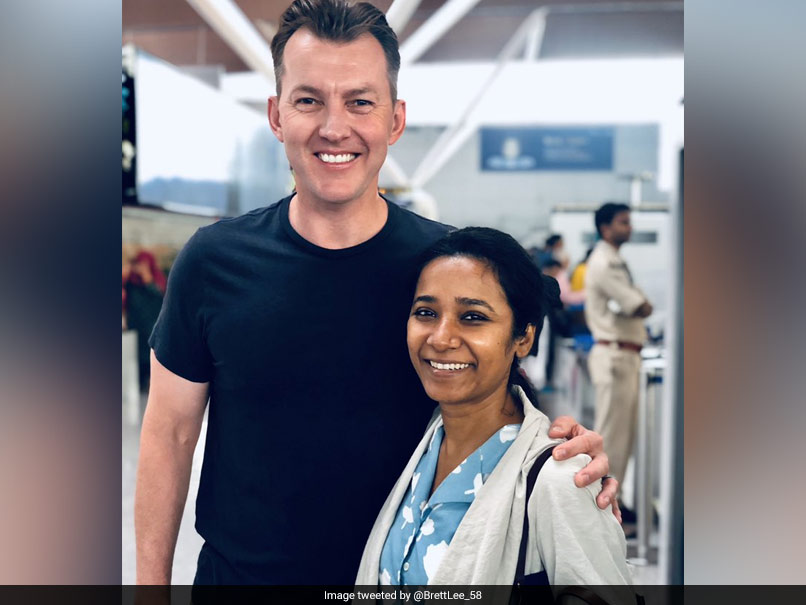 Brett Lee All Smiles After "Bumping Into" Movie Co-Star In India