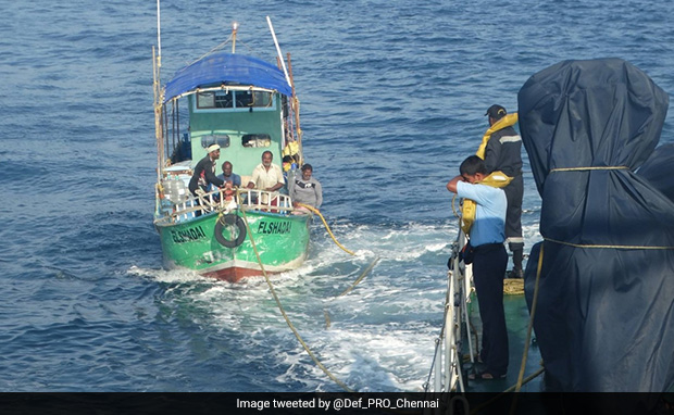 Coast Guard Tows Fishing Boat Stranded Off Tamil Nadu Coast To Safety