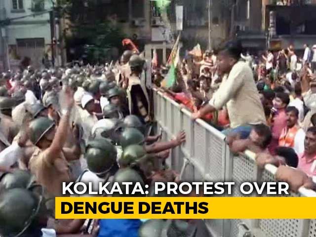 BJP Workers Protesting Over Dengue Deaths Clash With Police In Kolkata